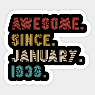 Awesome Since 1936 birthday Sticker